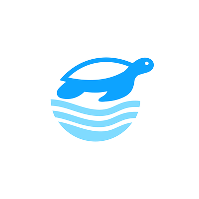 Sea Turtle Logo Mark logo logo mark ocean sea sea turtle turtle waves