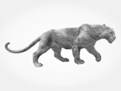 Line Art Tiger Panther Logo animal architect architecture branding design forest graphic halftone illustration line linear lines lion logo logos panther template tiger vector zoo
