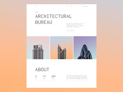 Architectural BUREAU architectural architectural bureau architecture brand bureau construction design typography ui ux website пользовательский интерфейс