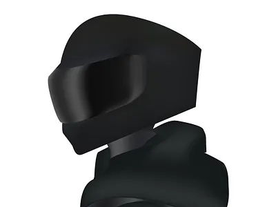 Black Helmeted Man! 3d animation branding graphic design logo