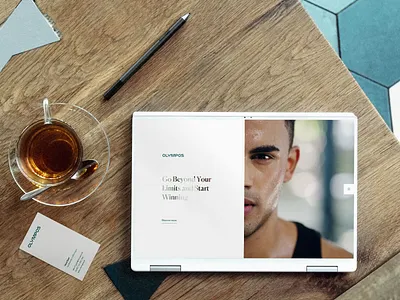 OLYMPOS – Visual Identity & Website behance branding case study clean homepage landing logo minimal sport web webdesign website