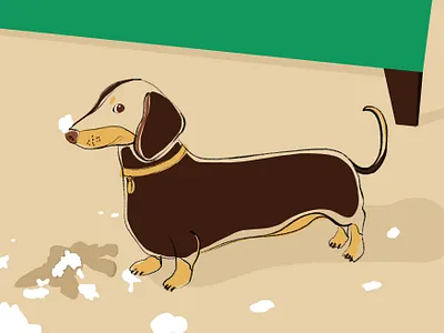 Dachshund with her teddy bear dog doglife drawing illustration illustrator procreate procreate app