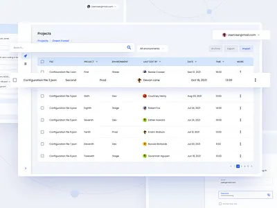 Web platform to manage config files 🗂 clean crm dashboard design interface platform ui ux web web design