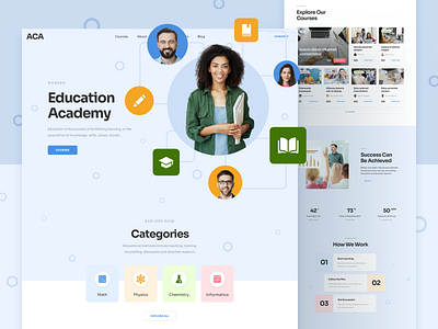 Academy Platform academy figma landing page responsive sketch ui ux xd