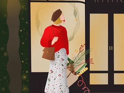 Christmas spirit charachter design christmas christmas spirit drawing illustration illustrator procreate procreate app shopping women in illustration