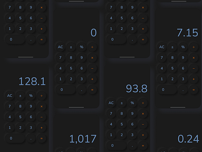 Neumorphic Calculator calculator daily ui dailyui figma neumorphic ui