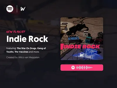 Spotify Playlist Banner branding design graphic design logo music pink spotify ui vector