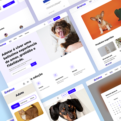 Pet adoption adoption clean design ecommerce interface pet ui ux web