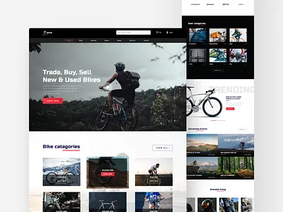 Bike Shop Landing Page | Real Mehedi bicycle shop bike bike website business website cycle ecommerce homepage landing landing page product shop store ui ux web web design web ui webpage website webstore