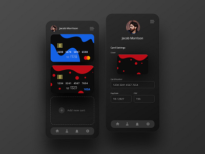 Wallet APP app design dark ui design darkinterface darkmode darktheme ui design uiux wallt app