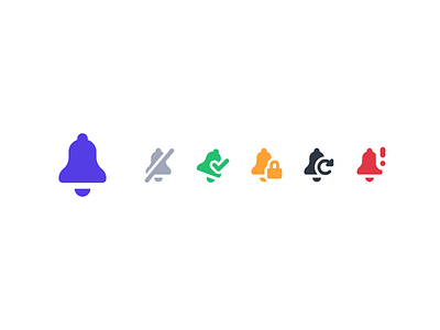 Bell icon states active actived alert bell bells check disable icon interface lock mobile mute notification refresh relaod states svg ui vector warning