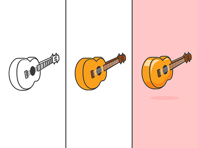 how to draw an acoustic guitar