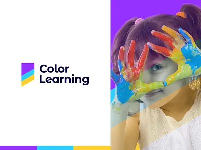 Color Learning - Branding abstract app art branding color community education geometry icon identity learn learning logo mark online pen play school teaching writing