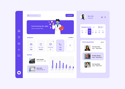 Doctor Appointment | Dashboard adobe photoshop adobe xd design minimal trend ui