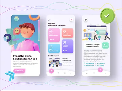 Online digital solution 3d animation app branding design graphic design icon illustration logo motion graphics online digital solution typography ui ux vector