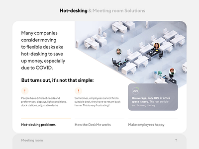 DeskMe - landing page 3d 3d illustration app interface design interfacedesign logo mobile design product design ui ux uiux uiuxdesign