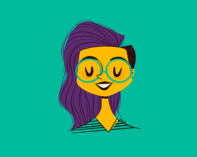 New Year. New Avatar. Same Me. branding character character design design illustration mid century monikanimated retro self protrait