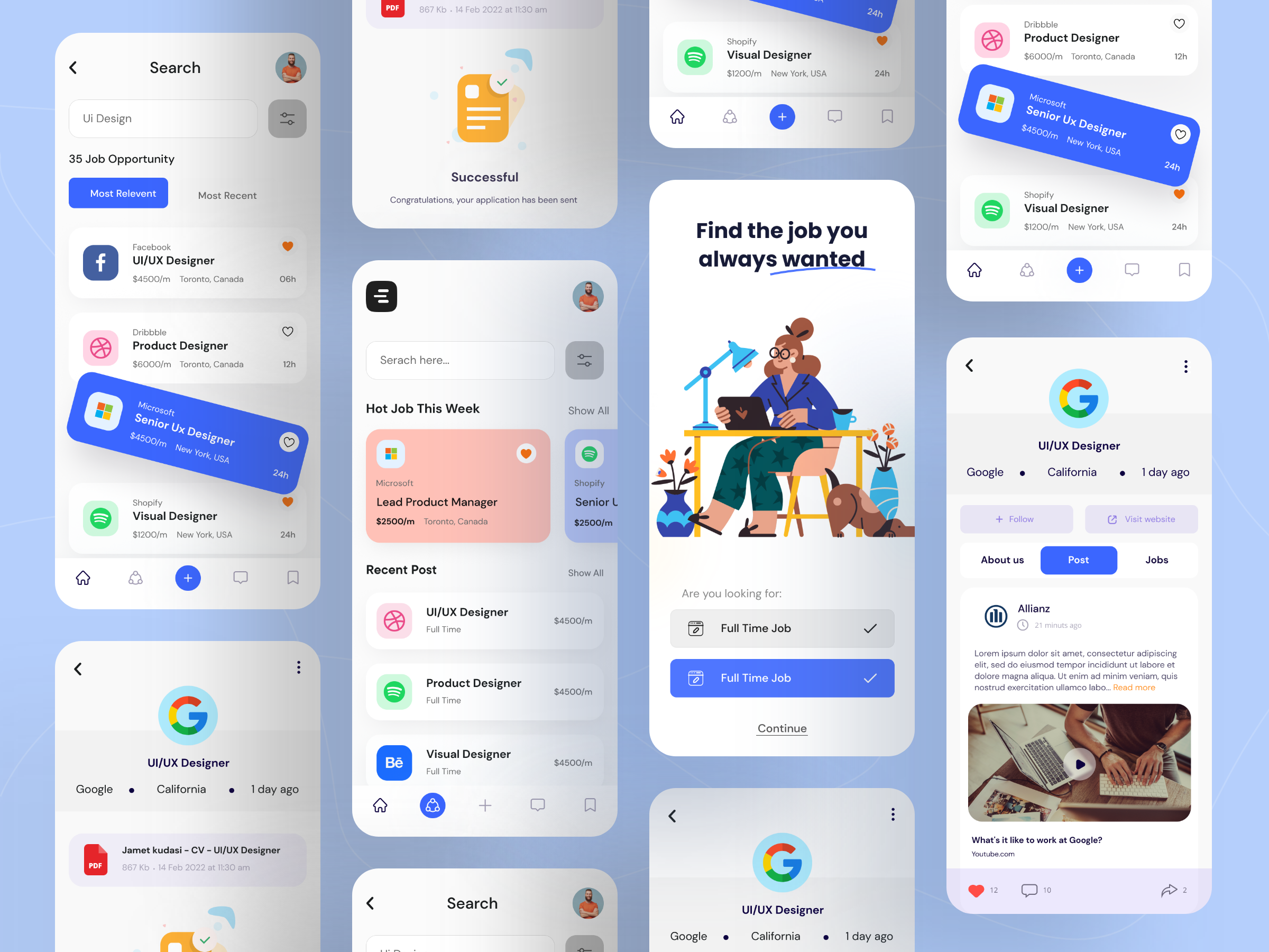 Example of Mobile App Design / From 5 Screens