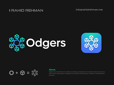 O d g e r s - Blockchain Logo . a b c d e f g h i j k l m n bitcoin blockchain logo creative logo crypto cryptocurrency decentralized defi design ethereum ico icon investment logo logotype modern logo o p q r s t u v w x y z symbol token trading