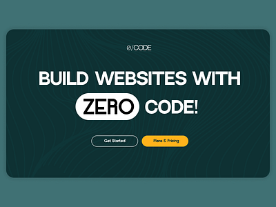 Zero Code Landing Page 2022 agency black cuberto design editor x figma illustration landing landing page logo qoulio traffic ui web site webflow webpage website builder wix zero code