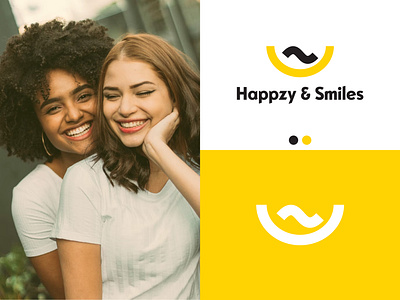 Happzy & Smiles Logo Design - Modern Minimalist Logo Design branding business company cute ecommerce emoji face fun happy happy logo logo logo deisgner logo design minimalist logo modern logo sad smile smile logo smiley teeth