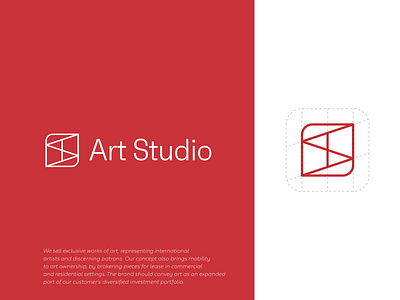 Art Studio Logo design brand brand identity branding icon identity logo logo design logodesign logotype minimal modern logo vector