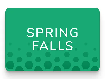 Spring Falls · A peaceful puzzle game about water and erosion abstract falls green grid hexagon plants spring tessellation