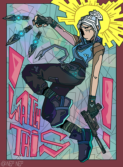 experiments again :) character digital art games illustration jett valorant