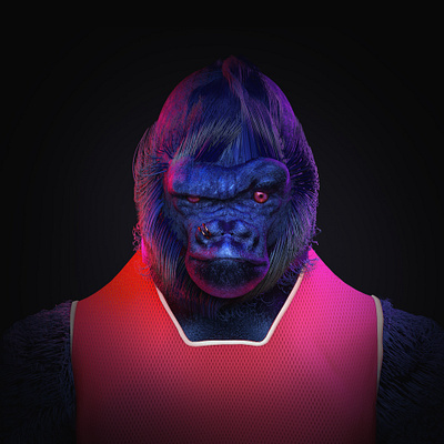 Gorilla 3d ape cinema 4d digital art gorilla illustration modeling sculpting