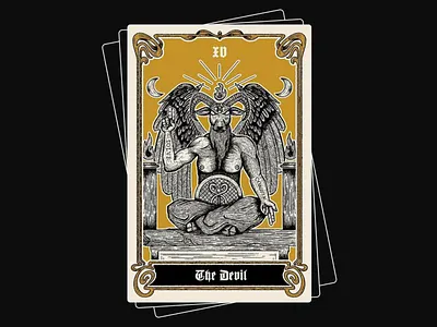 The Devil Tarot baphomet devil graphic design illustration tarot