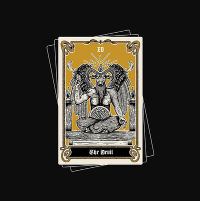 The Devil Tarot baphomet devil graphic design illustration tarot