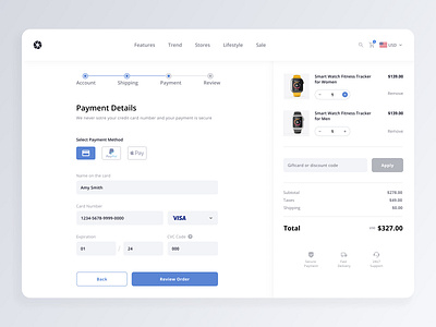 Daily UI #002 - Credit Card Checkout Page with Products checkout credit card checkout e commerce payment product product checkout ui design ui design challenge ux design