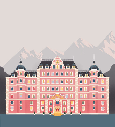 Grand Budapest Hotel cinema grand budapest hotel illustration movie wes anderson