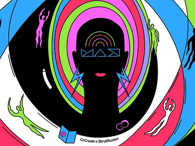 Creative Swim abstract adobe adobemax art conceptart creative creativity design digital illustration digitalillustrator graphic illustration shrutillusion vector illustration