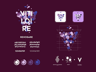 VITILOIRE - WINE EVENT LOGO artwork branding brandingdesign colors concept design event graphic design icon illustration illustrator inspiration logo logotype motion graphics purple ui vector wine