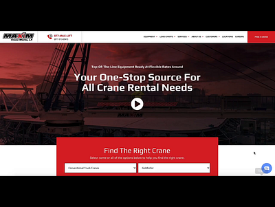 Maxim Crane Rental adobe xd desktop interface graphic design mobile interface ui ux