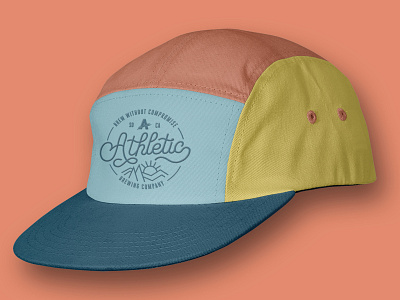 Athletic Brewing Camper Hat athletic craft beer badge design camper hat craft beer hand lettering lettering na craft beer script