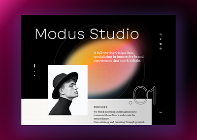 Modus Studio - Web Landing Pg case study design agency digital agency graphic design homescreen landing page landing screen marketing promotion ui ux web