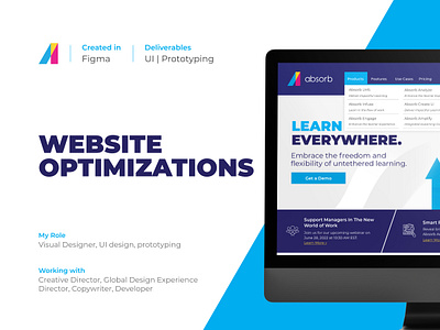 Absorb Website Optimizations design prototype ui