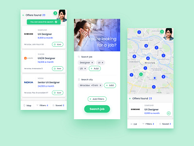 Job Finder App android app career employee find job find work hire hiring ios job job finder job listing job portal job search mobile mobile app mobile design uiux ux vacancies