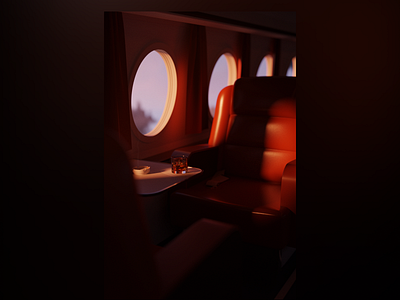 toilet break 3d 3dart 3ddesign 3drender airplane blender blender3d design illustration light render sunrise