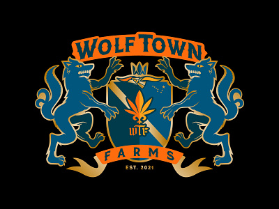 Wolf Town Farms - logo(s) / branding & misc. alaska anchorage cannabis identity logo marijuana merch screamin yeti wolf town farms