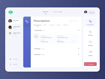 Patient Experience Application app design experience health healthcare patient pharmacy product design ui ux