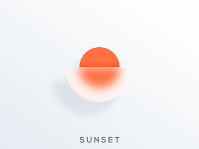 Sunset logo icon app brand branding colorful design glass icon identity illustration logo morphism simple sun sunset