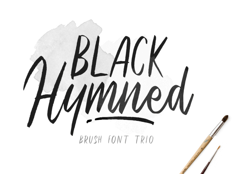 Black Hymned - Font Trio freebies handwritten