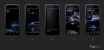 Hi-Fidelity Mockups / VW ID Concept app 3d branding graphic design mockups ui visual design
