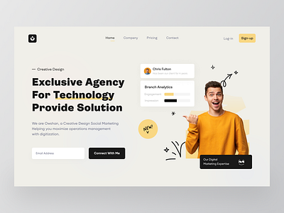 Owshan - SaaS Landing Page 🔥 app b2b business creative design design fintech hero hero section homepage product saas saas landing page saas website sales ui ux web design webflow webflow design website