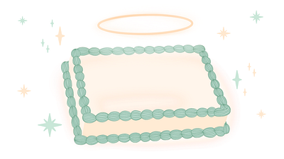 an unused virtuous cake illustration procreate