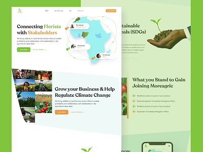 A Promotional Website for Florist africa app clean ui design farm farm website farmers florist florist website landing page product design ui ui design uiux user experience user experience design user interface web app website website design