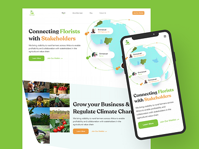 A Promotional Website For Florist agriclture clean ui farm stakeholders farmers florist product design ui uiuix uiux web ui website